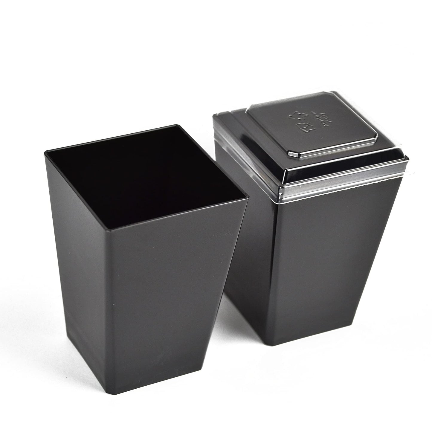 50 pièces en forme de cube en portion individuelle 160cc pour desserts, bonbons, mousses + couvercle