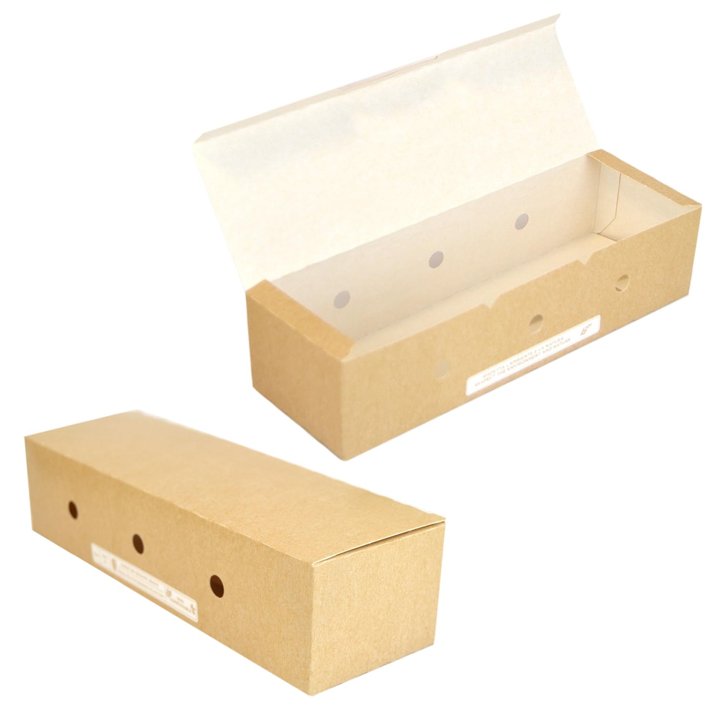 Pz 100 porta HOT DOG in carta con coperchio per asporto burrito, panini, mezza baguette e piadine arrotolate