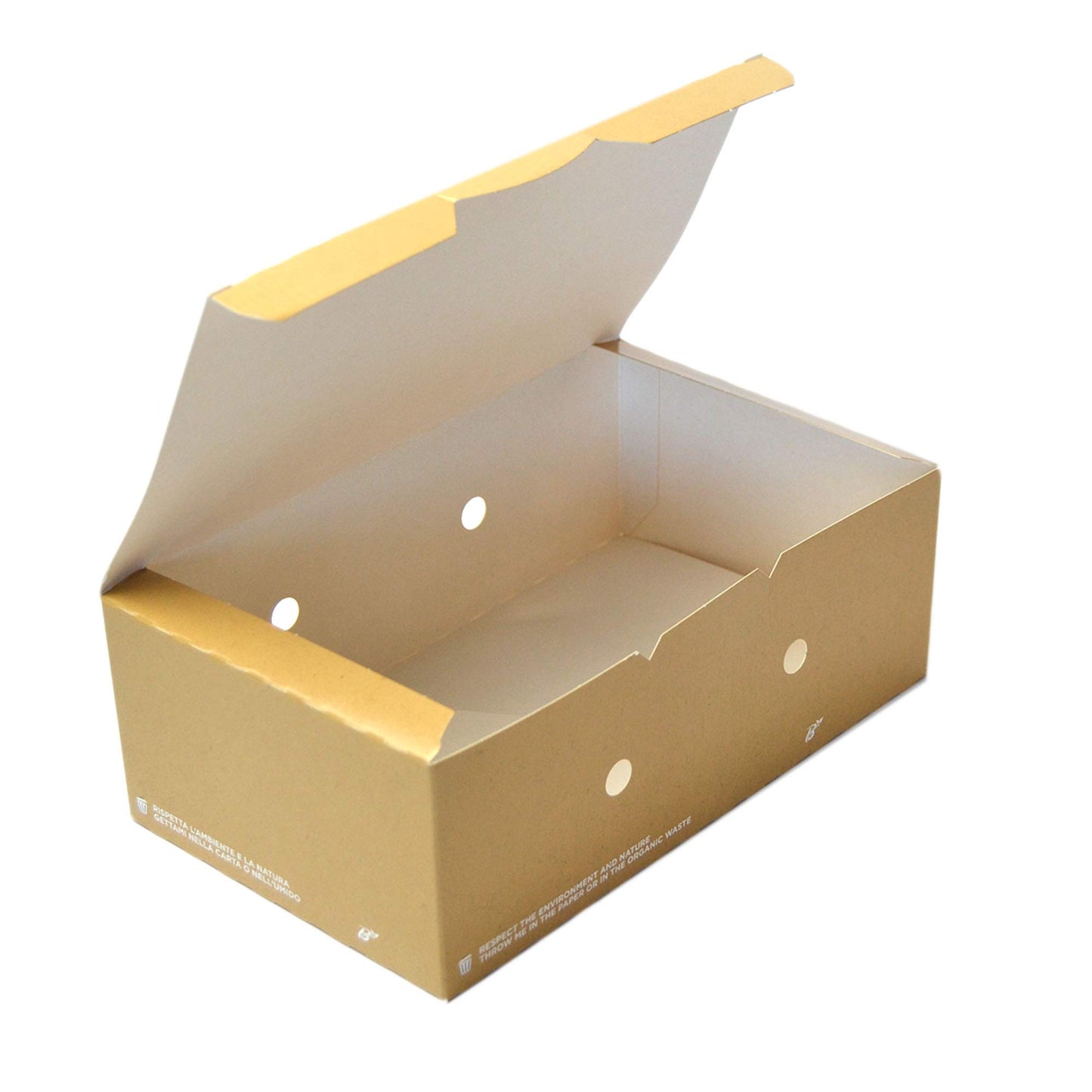 Pz 50 box avana richiudibile per asporto fritture miste, verdure, riso pollo e pasta