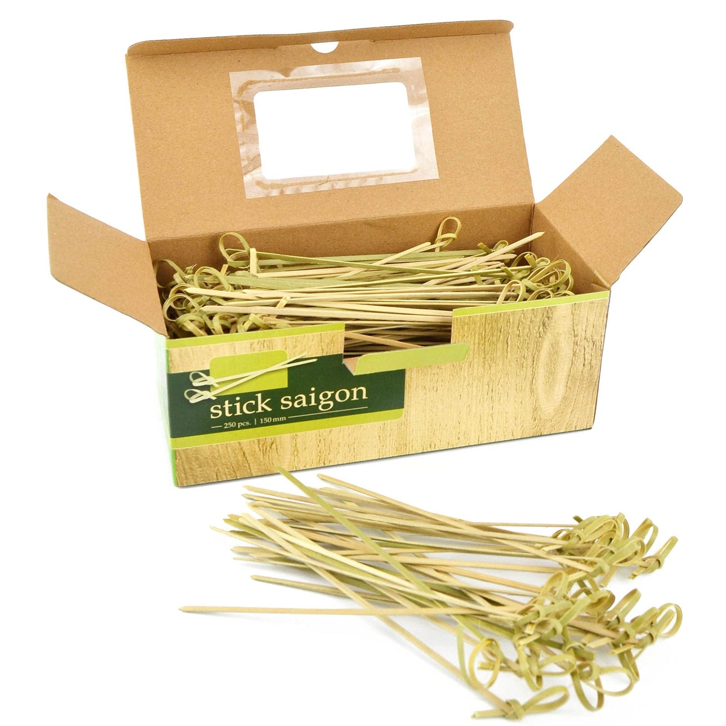 Pz 250 spiedini 18 cm in legno bamboo per aperitivo stecchino