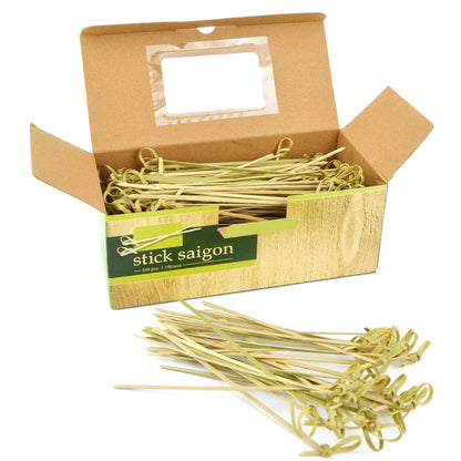 Pz 250 spiedini 18 cm in legno bamboo per aperitivo stecchino