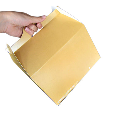 Pz 25 Box- BORSA in carta kraft marrone per asporto di alimenti come fritture miste, panini, hamburger, pollo fritto