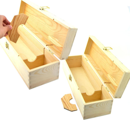 1 caisse à vin en bois (pour 1 bouteille) avec serrure