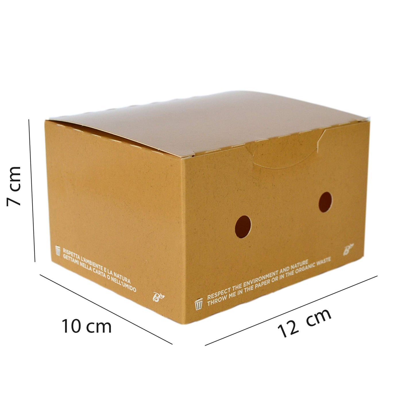 Pz 50 box avana richiudibile per asporto fritture miste, verdure, riso pollo e pasta