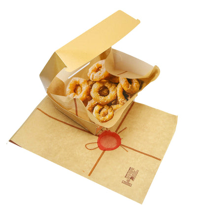 Pz 500 fogli di carta antigrasso per asporto di alimenti come hamburger, patatine, fritti, panini