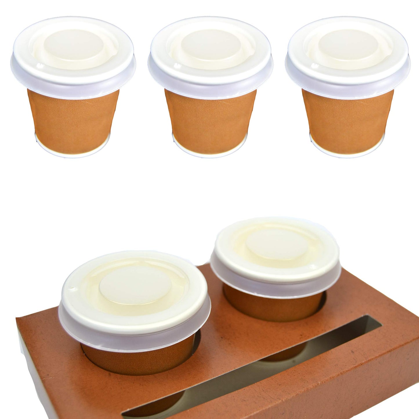 pz 100 asporto bicchieri carta 2 posti con spazio palette