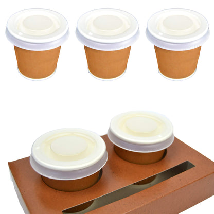 pz 100 asporto bicchieri carta 2 posti con spazio palette