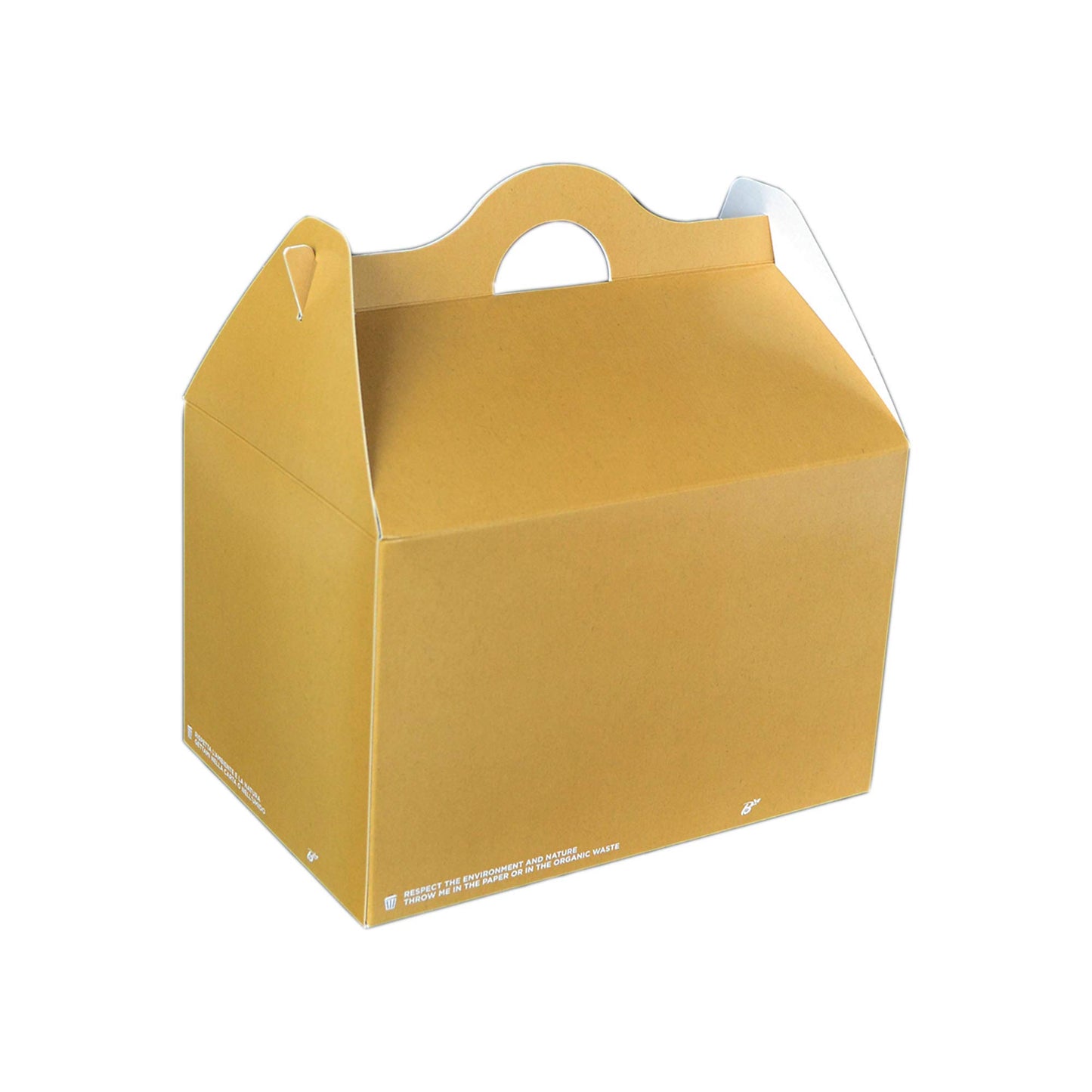 Pz 25 Box- BORSA in carta kraft marrone per asporto di alimenti come fritture miste, panini, hamburger, pollo fritto