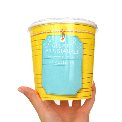 25 uds. Tarro de helado de 1000 cc en cartón térmico + tapa para llevar