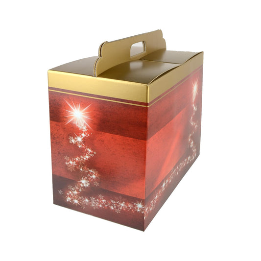 5 scatola RED TREE regalo in cartone ideale per creare pacchi natalizi pacchi regalo