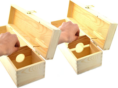1 caisse à vin en bois (pour 1 bouteille) avec serrure