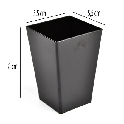 50 pièces en forme de cube en portion individuelle 160cc pour desserts, bonbons, mousses + couvercle