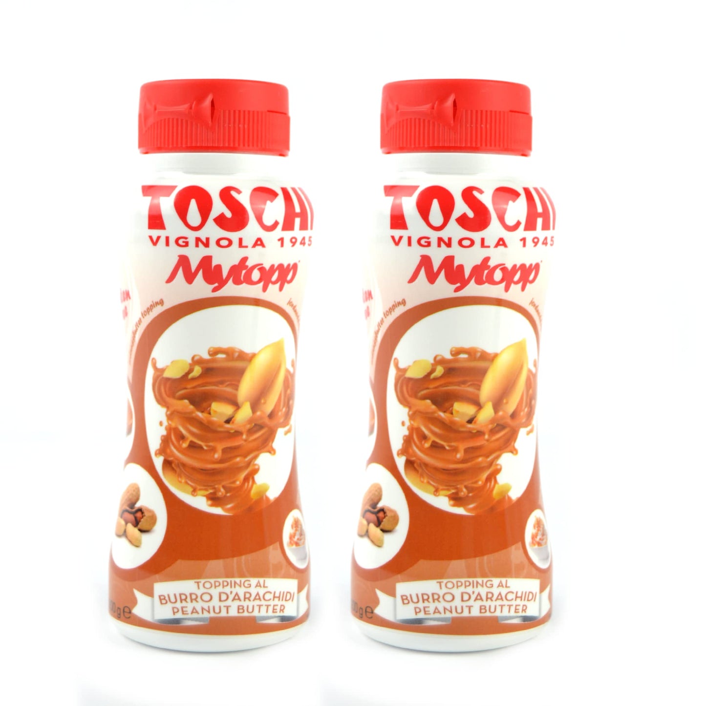 2 botes de 200 g cada uno de topping de crema de cacahuete