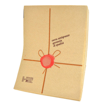 Pz 500 fogli di carta antigrasso per asporto di alimenti come hamburger, patatine, fritti, panini