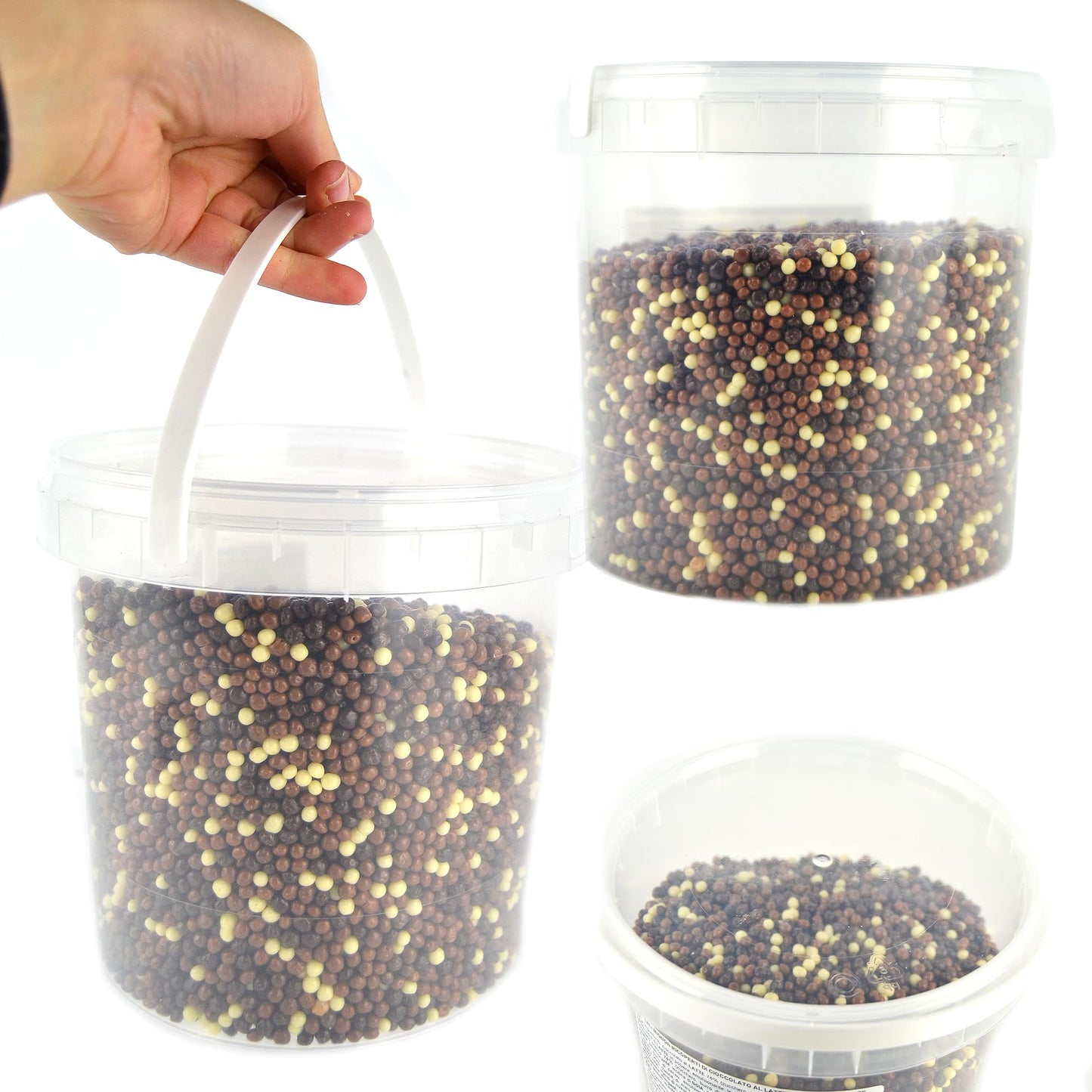 1 kg de céréales mignon enrobées de chocolat au lait, blanc et noir