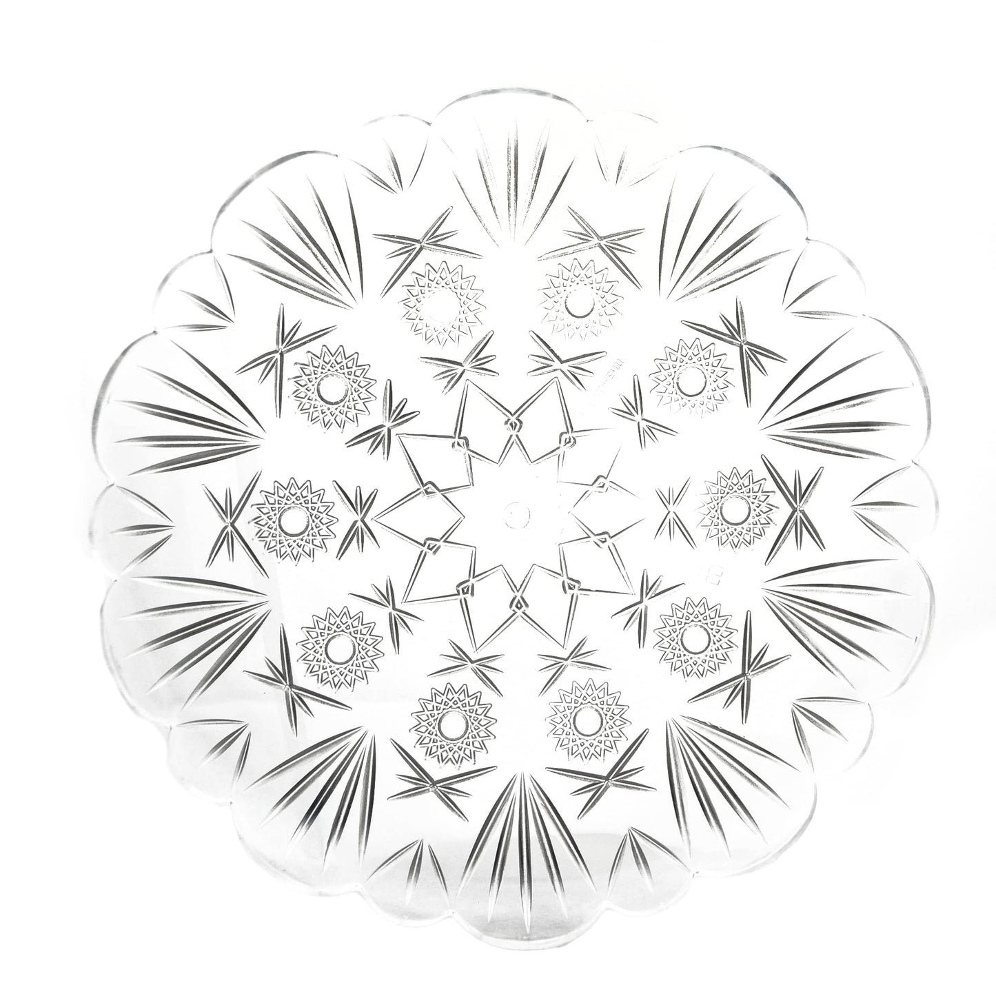 PZ 30 Estrellas reutilizables transparentes de 18 cm de diámetro para aperitivos, cenas de aperitivo, fiestas, postres y dulces (Copia)