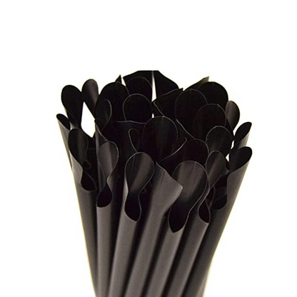 250 pailles PLA avec cuillère BIO-ECO 21 cm pour granita, frappé et smoothie