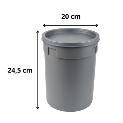 Lot de 10 récipients cylindriques pour glaces avec puits et couvercle