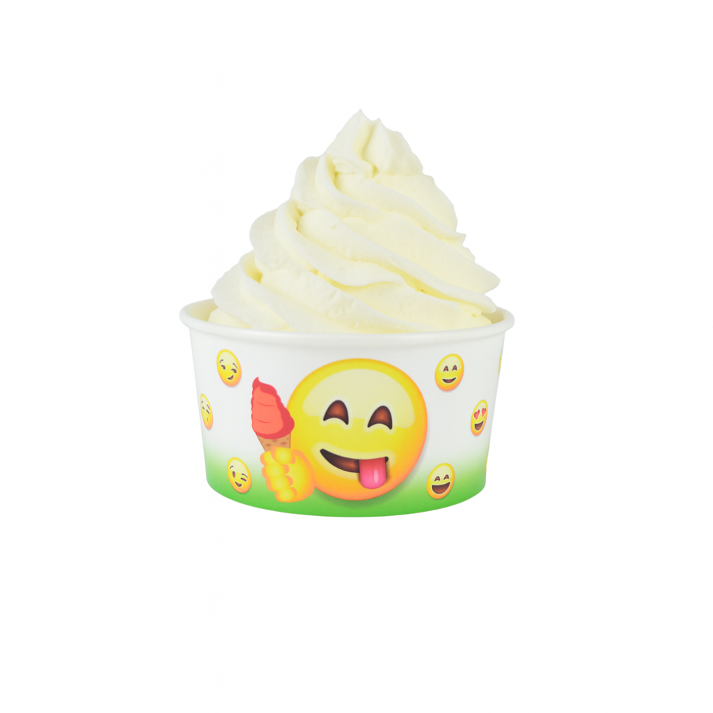 PZ 200 Coppette SMILE in carta 160 cc per gelato compostabili e biodegradibili