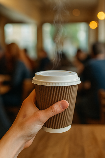 Pz 100 bicchiere 9 oz in carta marroni zigrinati 350ml per cappuccino, cioccolata calda