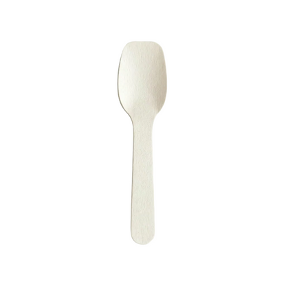 Pz 500 cucchiai paletta in carta 9,5 cm bianchi per gelato e yogurt
