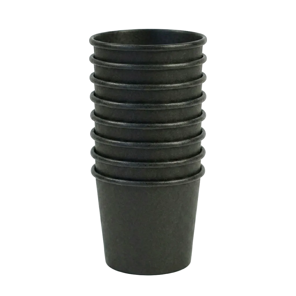 PZ 250 Coppette colore nero con diverse misure e capacità per gelato in cartone