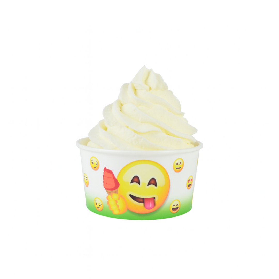 PZ 200 Coppette SMILE in carta 160 cc per gelato compostabili e biodegradibili