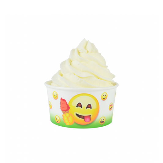 PZ 200 Coppette SMILE in carta 160 cc per gelato compostabili e biodegradibili