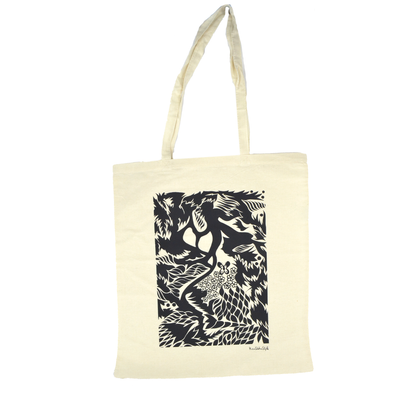 1 bolsa de lona con asas y estampado de arte abstracto CELLUBAG