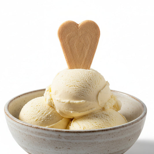 Cialda per gelato a forma di cuore ventaglio