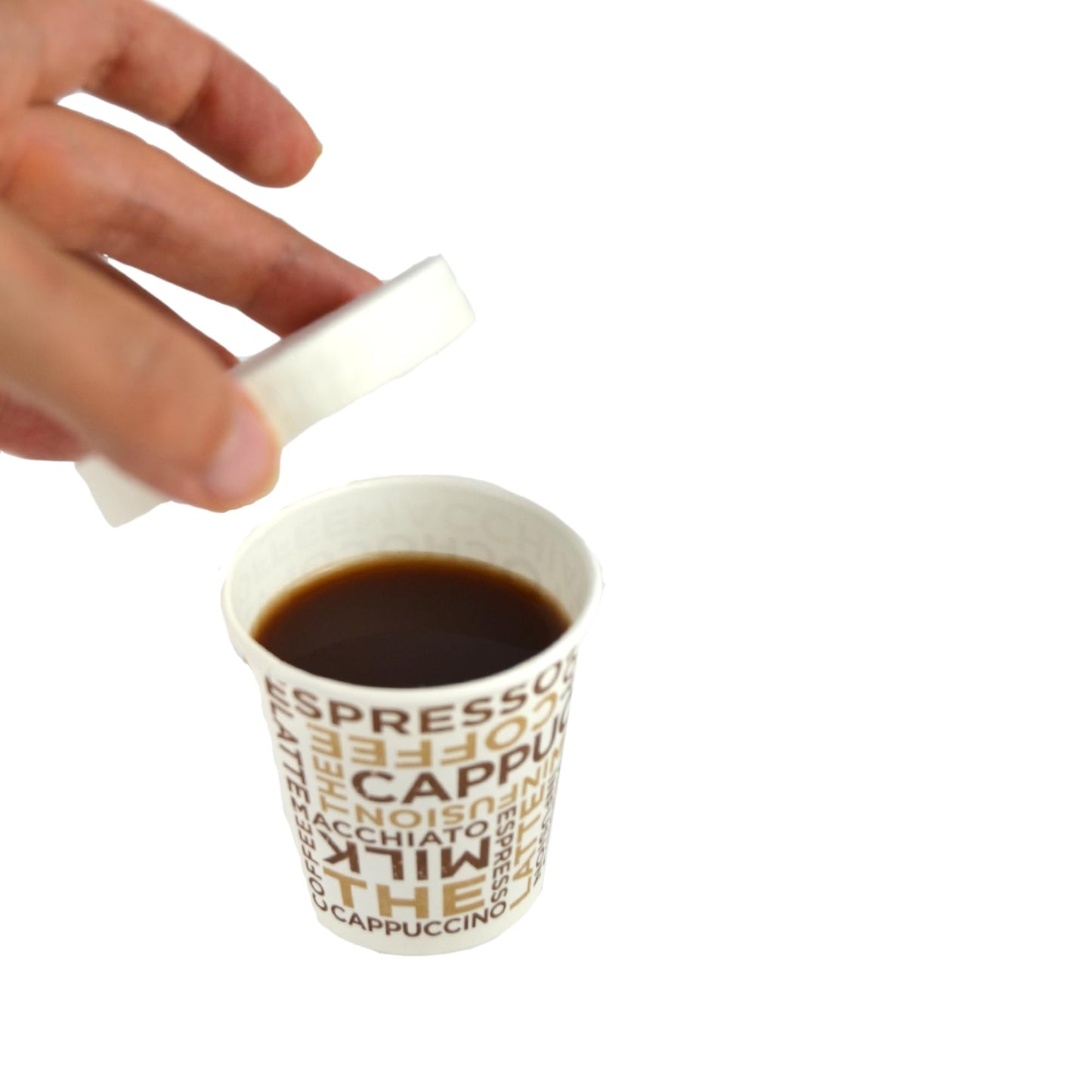 100 gobelets en papier blanc avec inscription café 3 oz idéal pour le café + couvercle blanc