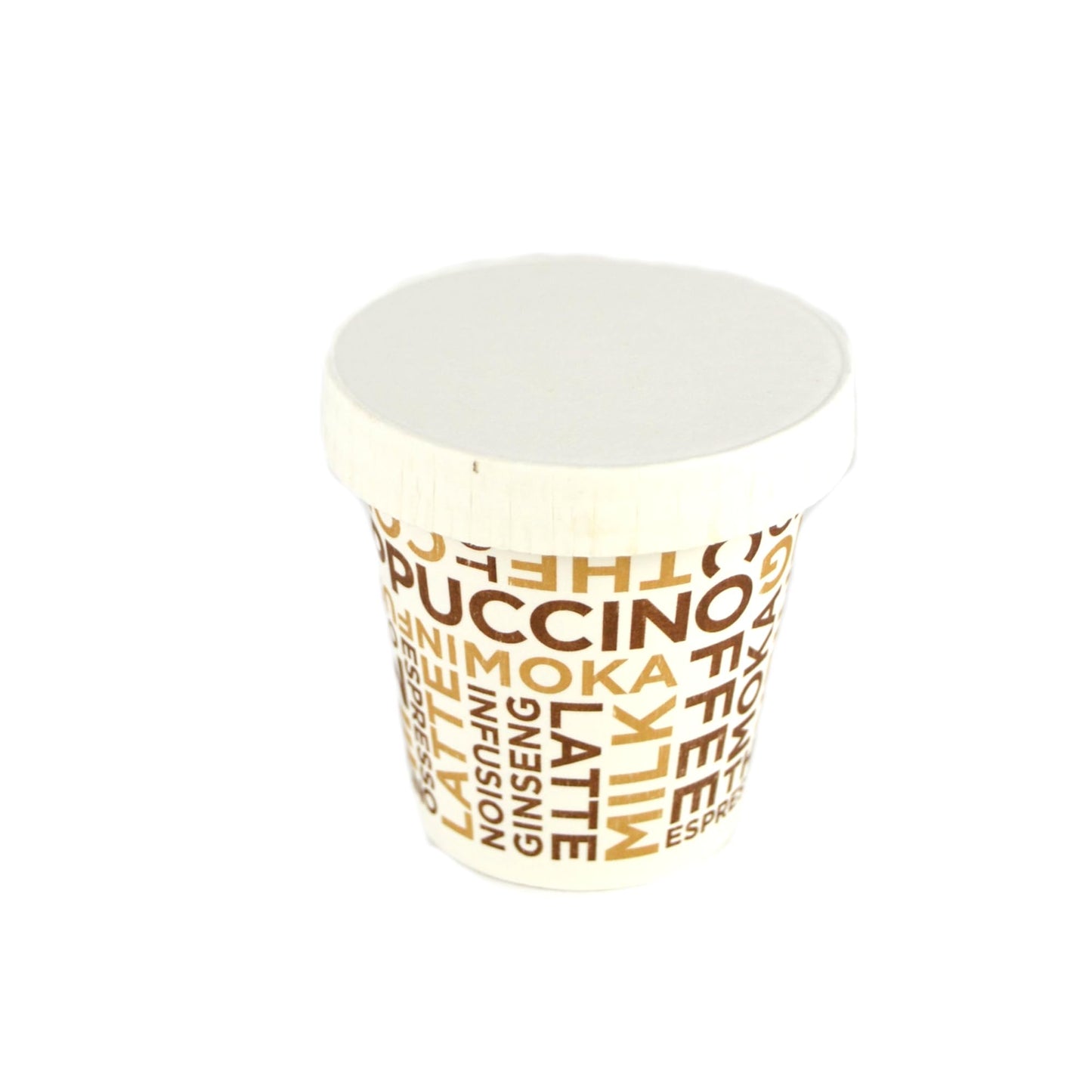 100 gobelets en papier blanc avec inscription café 3 oz idéal pour le café + couvercle blanc