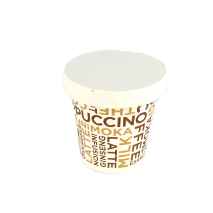 100 gobelets en papier blanc avec inscription café 3 oz idéal pour le café + couvercle blanc