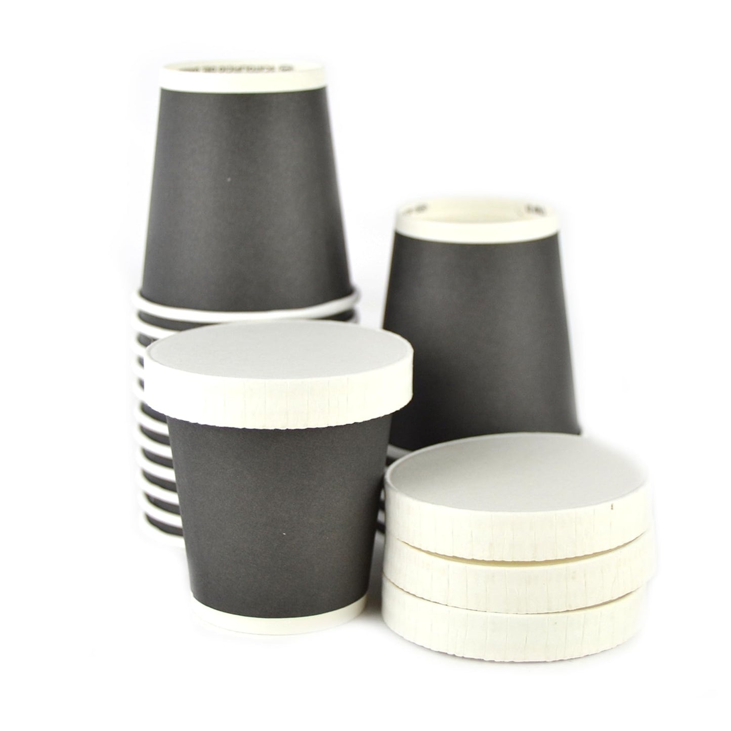 100 gobelets à café en papier avec couvercles