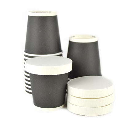 100 gobelets à café en papier avec couvercles