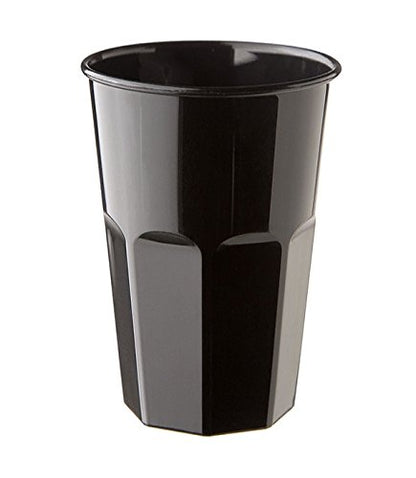 60 verres noirs rigides et résistants de 270 cc pour cocktails et mojitos