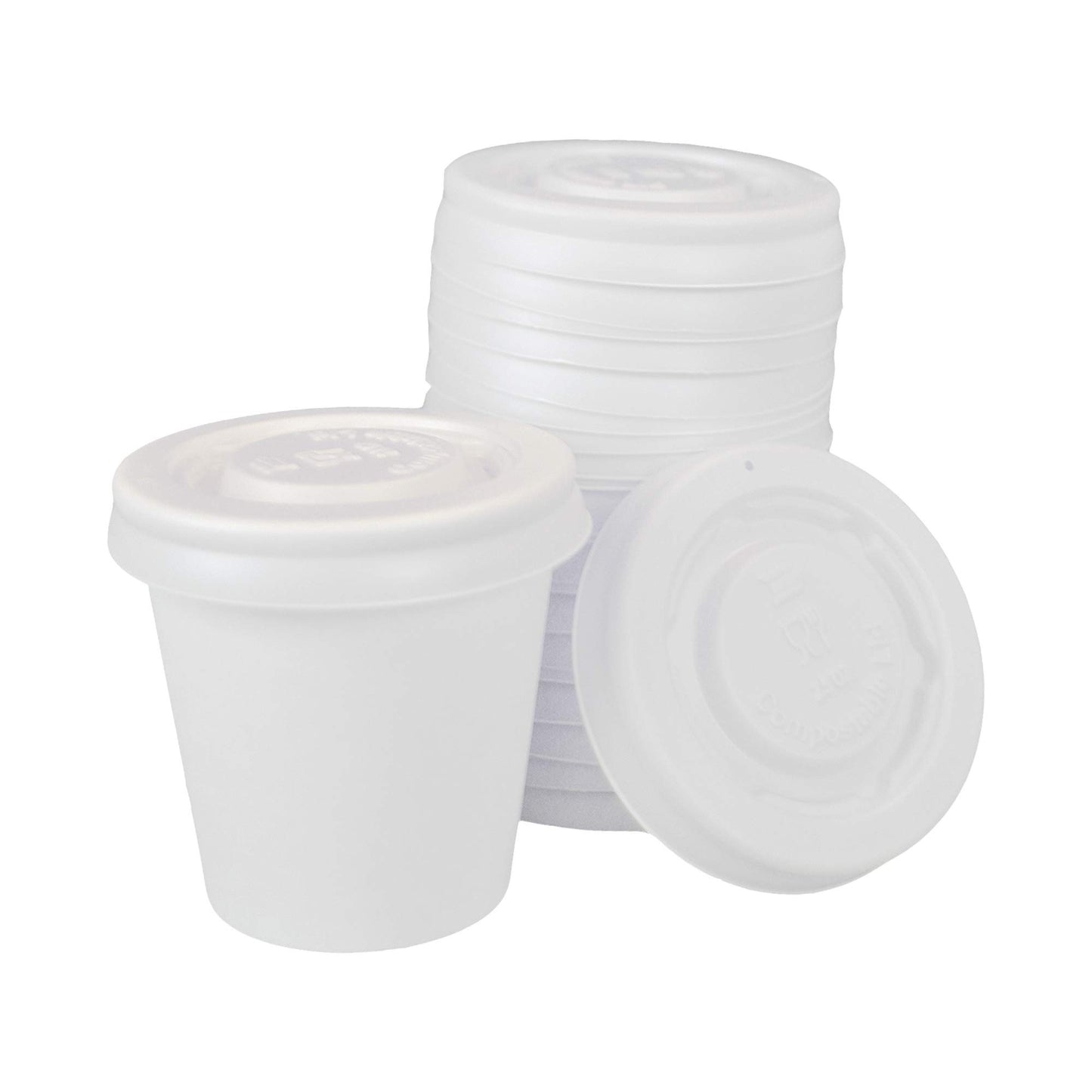 100 vasos de café de papel blanco de 3 oz, ideales para café