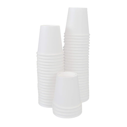 100 vasos de café de papel blanco de 3 oz, ideales para café