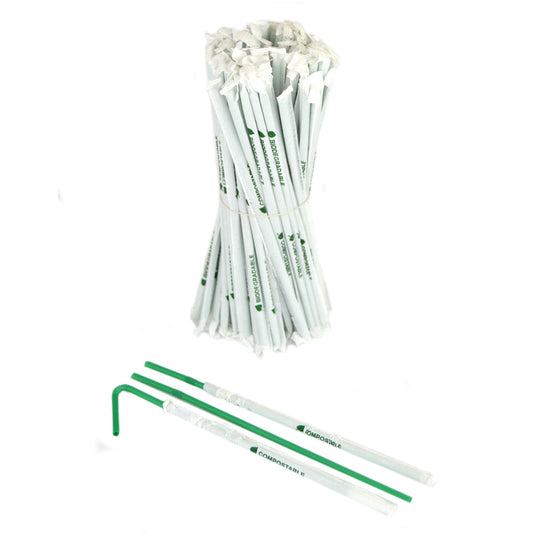 pz 400 cannucce incartate da 24 cm per granita, frappe, smoothie, cocktail e succo di frutta