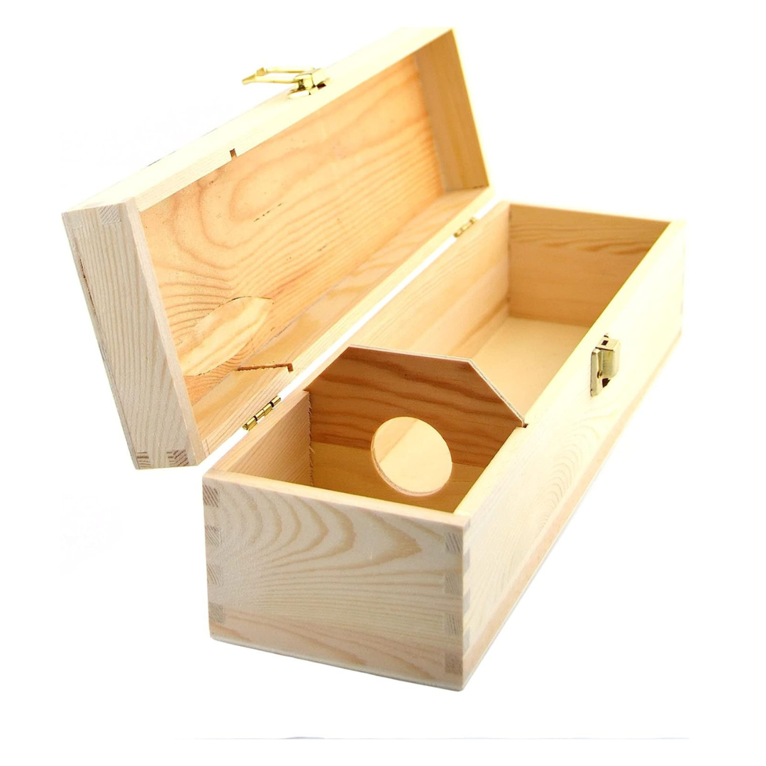 1 caisse à vin en bois (pour 1 bouteille) avec serrure