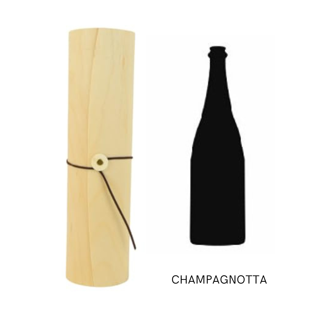 1 estuche portabotellas de champán de madera de balsa