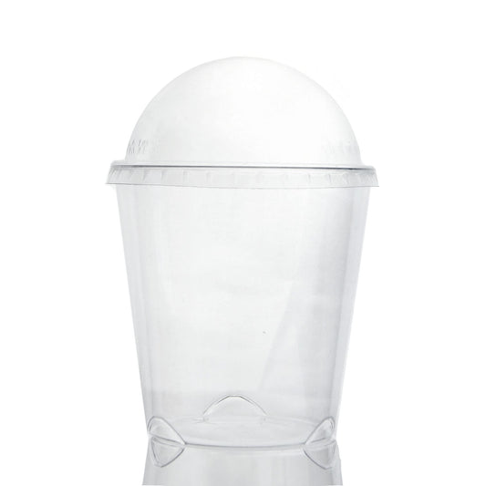 50 bicchieri 400 cc per frappè, gelato e macedonia + coperchio cupola con foro per cannuccia