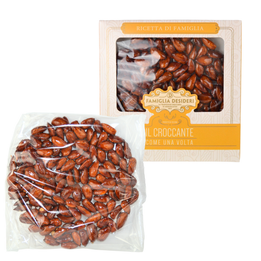 pz 1 disco (160 gr) di croccante alla nocciola "il croccante come una volta" famiglia desideri