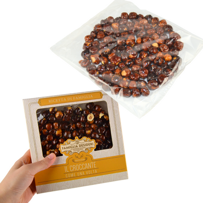 pz 1 disco (160 gr) di croccante alla nocciola "il croccante come una volta" famiglia desideri