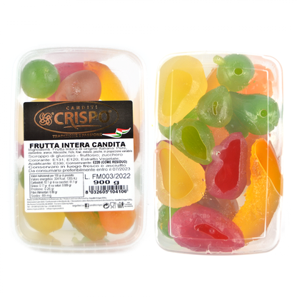 gr 900 frutta intera candita per dolci, panettoni, cassate e gelati