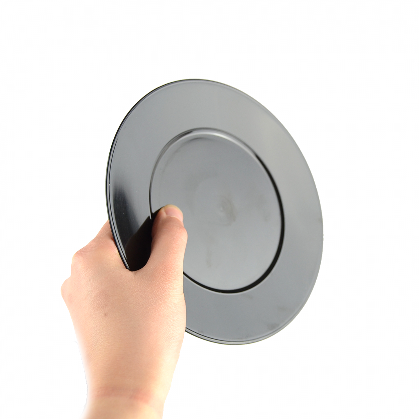 PZ 60 platos negros reutilizables de 17 cm de diámetro para aperitivos, cenas de aperitivo, fiestas, postres y dulces.