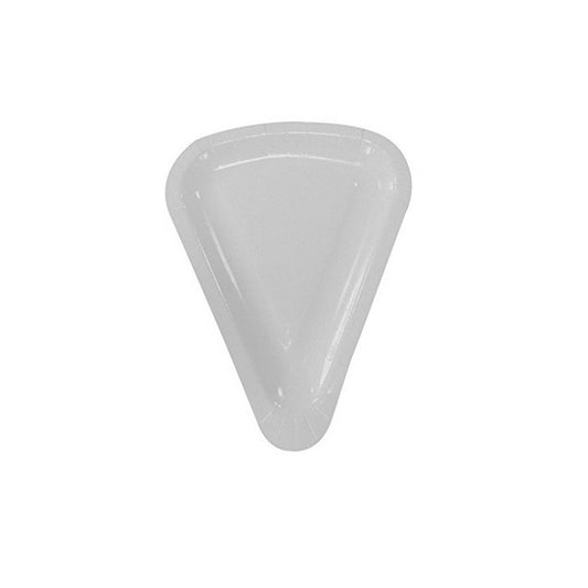 PZ 100 Vassoio prendi pizza bianco triangolare in cartoncino per spicchio di pizza da 1/8