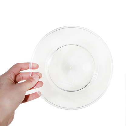PZ 60 assiettes transparentes réutilisables diamètre 17 cm pour apéritif, apéritif dînatoire, fête, desserts et gourmandises