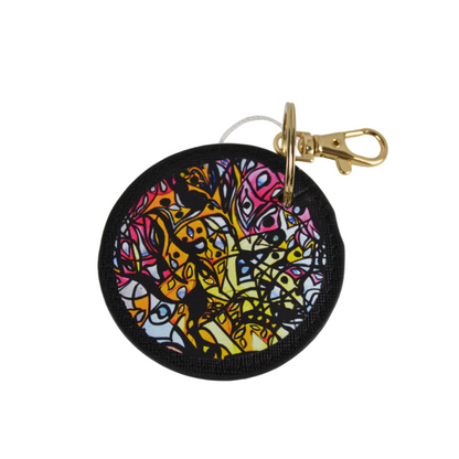 4 llaveros con estampado de arte abstracto para bolsos, carteras, monederos y billeteras CELLUKEYCHAIN