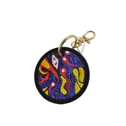 4 llaveros con estampado de arte abstracto para bolsos, carteras, monederos y billeteras CELLUKEYCHAIN